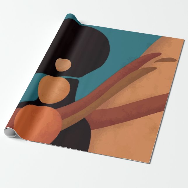 Flickan i tropiken. Fin afrikansk kvinna. Svart Presentpapper (Utrullad)