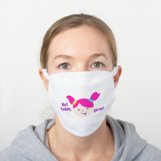 Flickan "INTE I DAG, GERMS!" ansikte mask