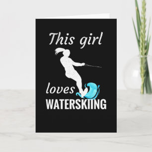Flickan Kärlek Waterskiing Vatten skidgåvor Kort