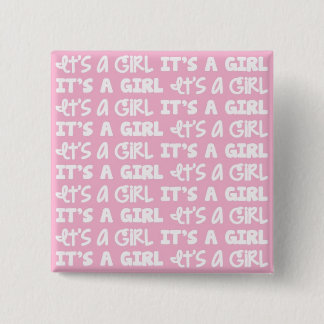 Flickan knäppas det är en flicka! knapp