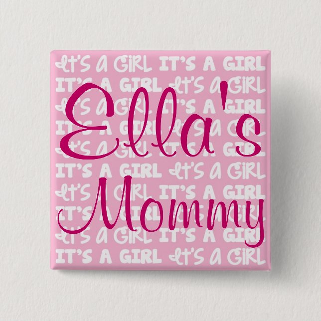 Flickan knäppas det är en flicka! knapp (Framsida)