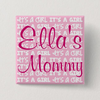 Flickan knäppas det är en flicka! knapp