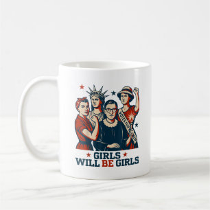 Flickan kommer att bli Flickor Patriotic Feminist Kaffemugg