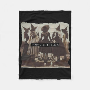 Flickan kommer att bli Girls Witch Witchy Spooky S Fleecefilt
