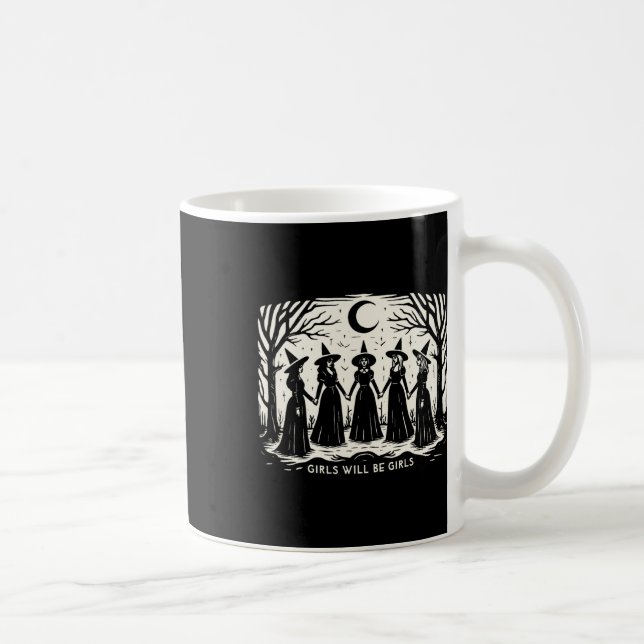 Flickan kommer att bli Girls Witch Witchy Spooky S Kaffemugg (Höger)