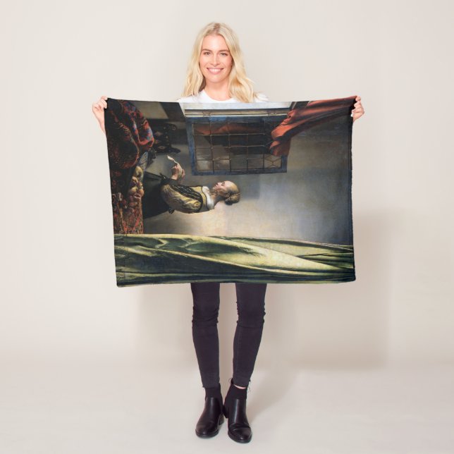 Flickan läser en Brev i fönstret, Vermeer Fleecefilt (På plats)