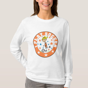 Flickan leker jag fotbollT-tröja och gåvor Tee Shirt