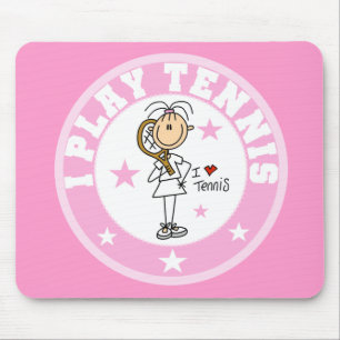 Flickan leker jag tennis Mousepad Musmatta