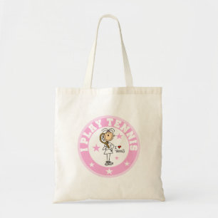 Flickan leker jag tennisTshirts och gåvor Tygkasse