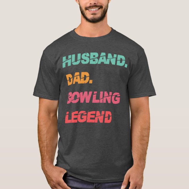 Flickan make Pappa Bowling Legend Fars dag T Shirt (Framsida)