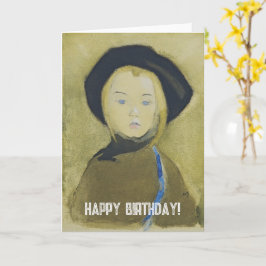 Flickan med Blue Ribbon Helene Schjerfbeck Kort