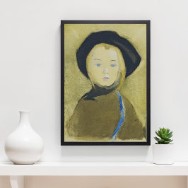 Flickan med Blue Ribbon Helene Schjerfbeck Poster