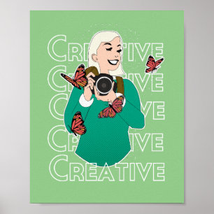 Flickan med Butterflies Poster