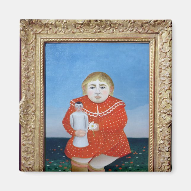 Flickan med doll, 1892 eller 1904-05 magnet (Framsidan)