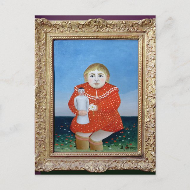 Flickan med doll, 1892 eller 1904-05 vykort (Framsida)