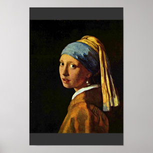 Flickan med en öronmärkning, av Johannes Verme. Poster