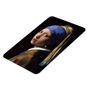 Flickan med en öronmärkning av Johannes Vermeer Magnet
