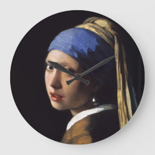 Flickan med en öronmärkning av Johannes Vermeer Stor Klocka