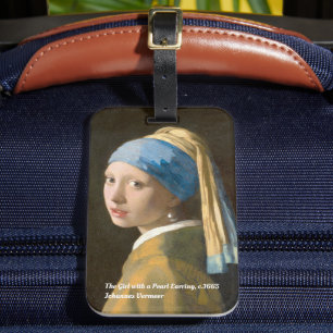 Flickan med en öronmärkning bagagebricka