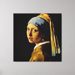 Flickan med en Turban/en flicka med det Canvastryck