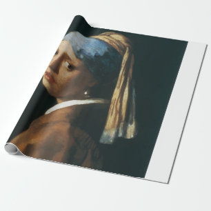 Flickan med ett pärlemorfärg örhänge presentpapper