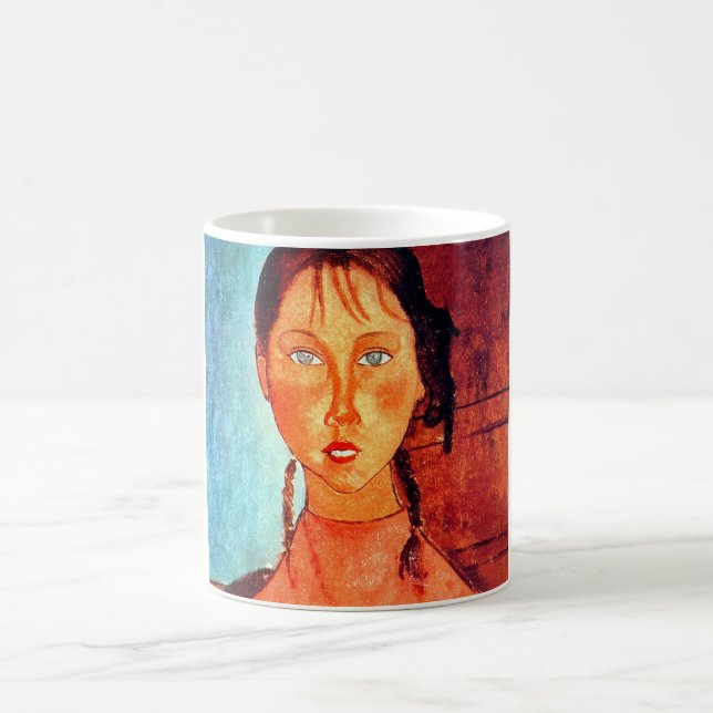 Flickan med grisar, Modigliani Kaffemugg (Center)