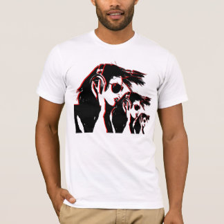 Flickan med hörlurar t-shirt