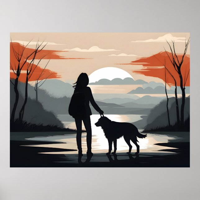 Flickan med hund poster (Framsidan)