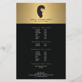 Flickan med Lash på Faux Guld Beauty Flyer