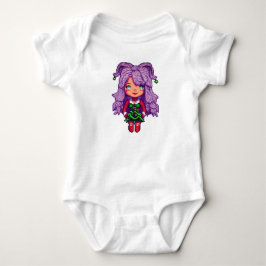 Flickan med lila hår t shirt