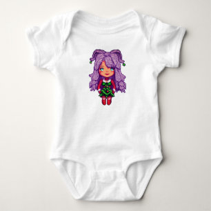 Flickan med lila hår t shirt