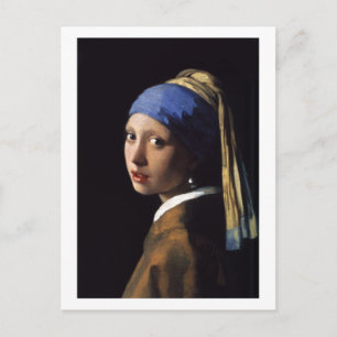 Flickan med pärlörhänget av Johannes Vermeer Vykort
