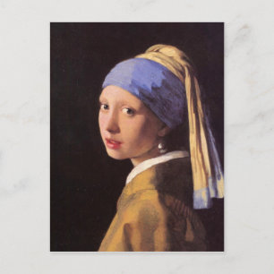 Flickan med pärlörn från Vermeer Vykort