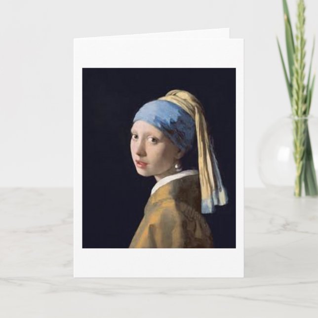 Flickan med pärlörring - Johannes Vermeer Kort (Framsida)