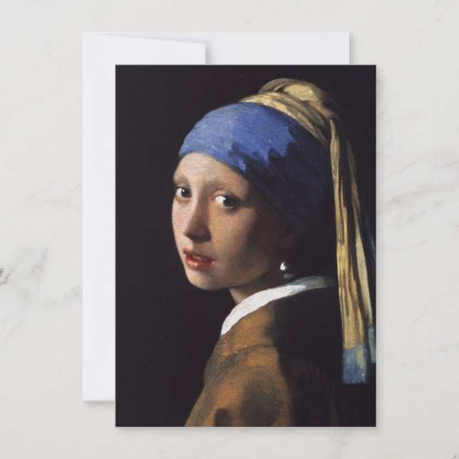Flickan med Pearl Earring Inbjudningar (Framsida)