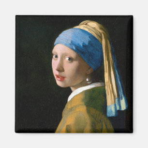 Flickan med Pearl Earring, Johannes Vermeer, 1665 Magnet