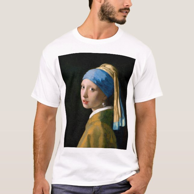 Flickan med Pearl Earring, Johannes Vermeer, 1665 T Shirt (Framsida)