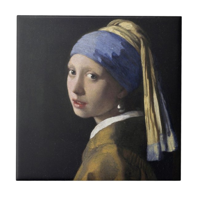 Flickan med Pearl Earring Kakelplatta (Framsidan)