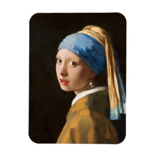 Flickan med Pearl Earring Porträtt-målning Magnet