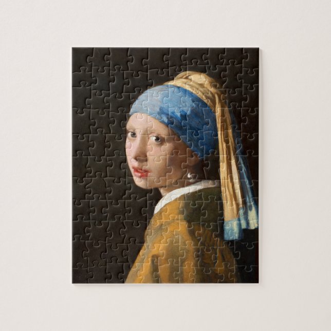 Flickan med Pearl Earring Porträtt-målning Pussel (Vertikal)