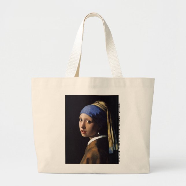 Flickan med Pearl Earring Vermeer Jumbo Tygkasse (Framsidan)
