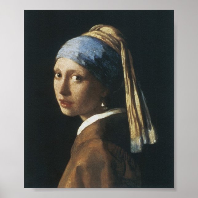Flickan med Pearl Earring Wall Poster (Framsidan)