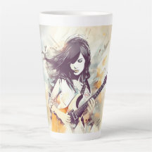 Flickan med rock musik vibes