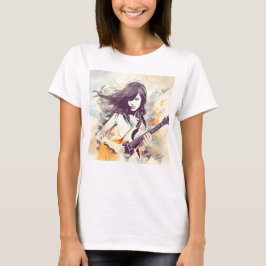 Flickan med rock musik vibes t shirt