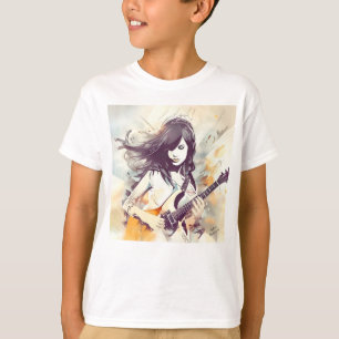 Flickan med rock musik vibes t shirt