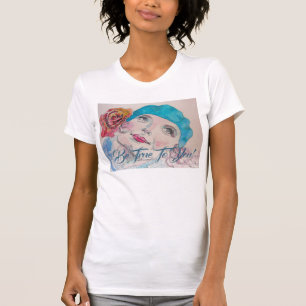 Flickan med Röd ros Beret ska vara sann mot dig. T Shirt