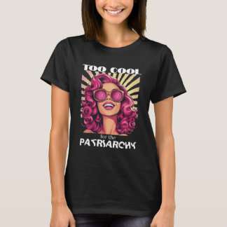 Flickan med rosa hår Popart Feminist T Shirt