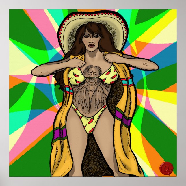 Flickan med Trejo Tattoo Poster (Framsidan)