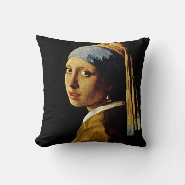 Flickan med turban/Girl med Pearl Earring Kudde (Framsida)