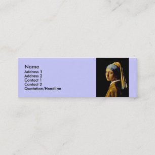 Flickan med turban/Girl med Pearl Earring Mini Visitkort